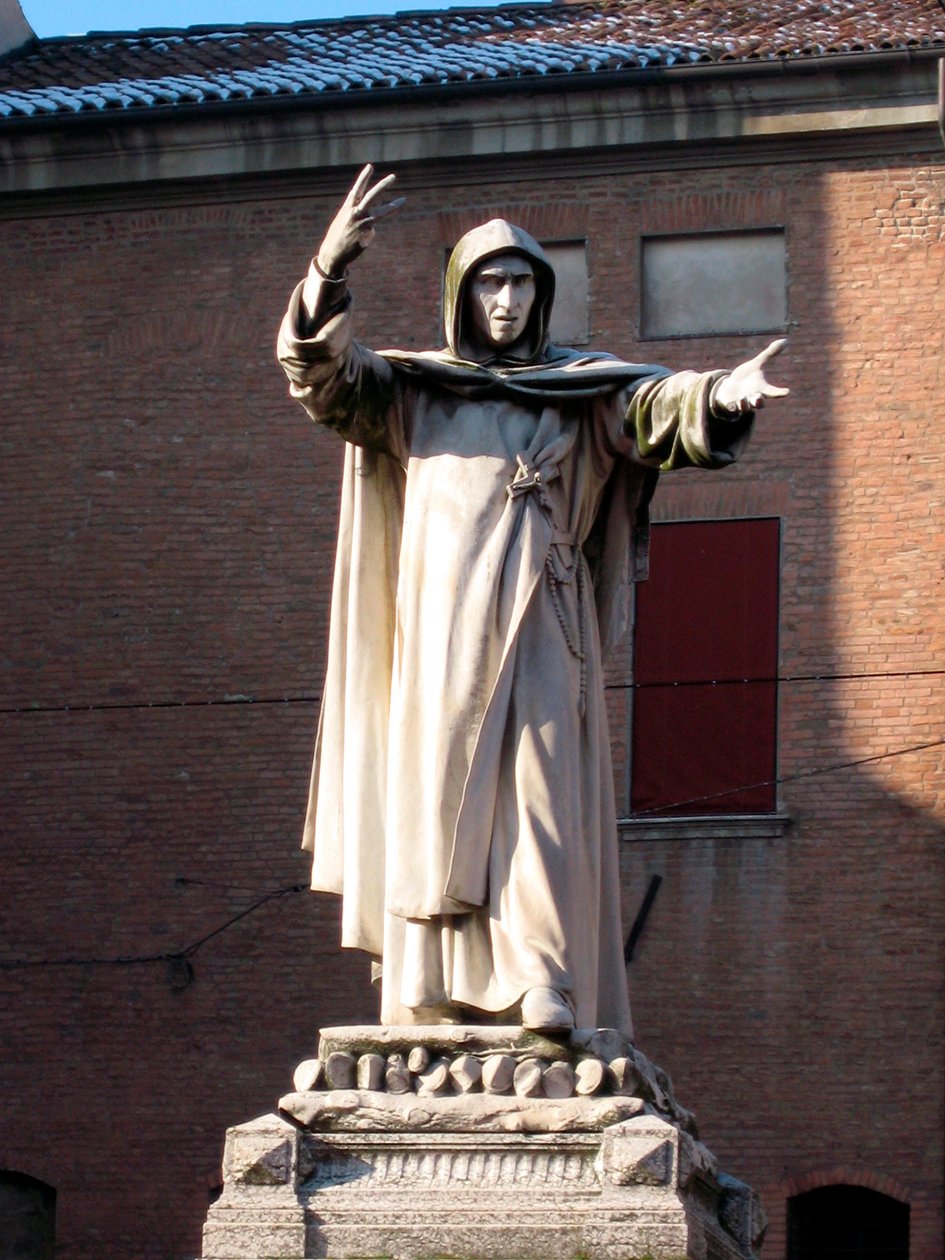 Jerome Savonarola szobra (Girolamo Savonarola alkotó: School Italian