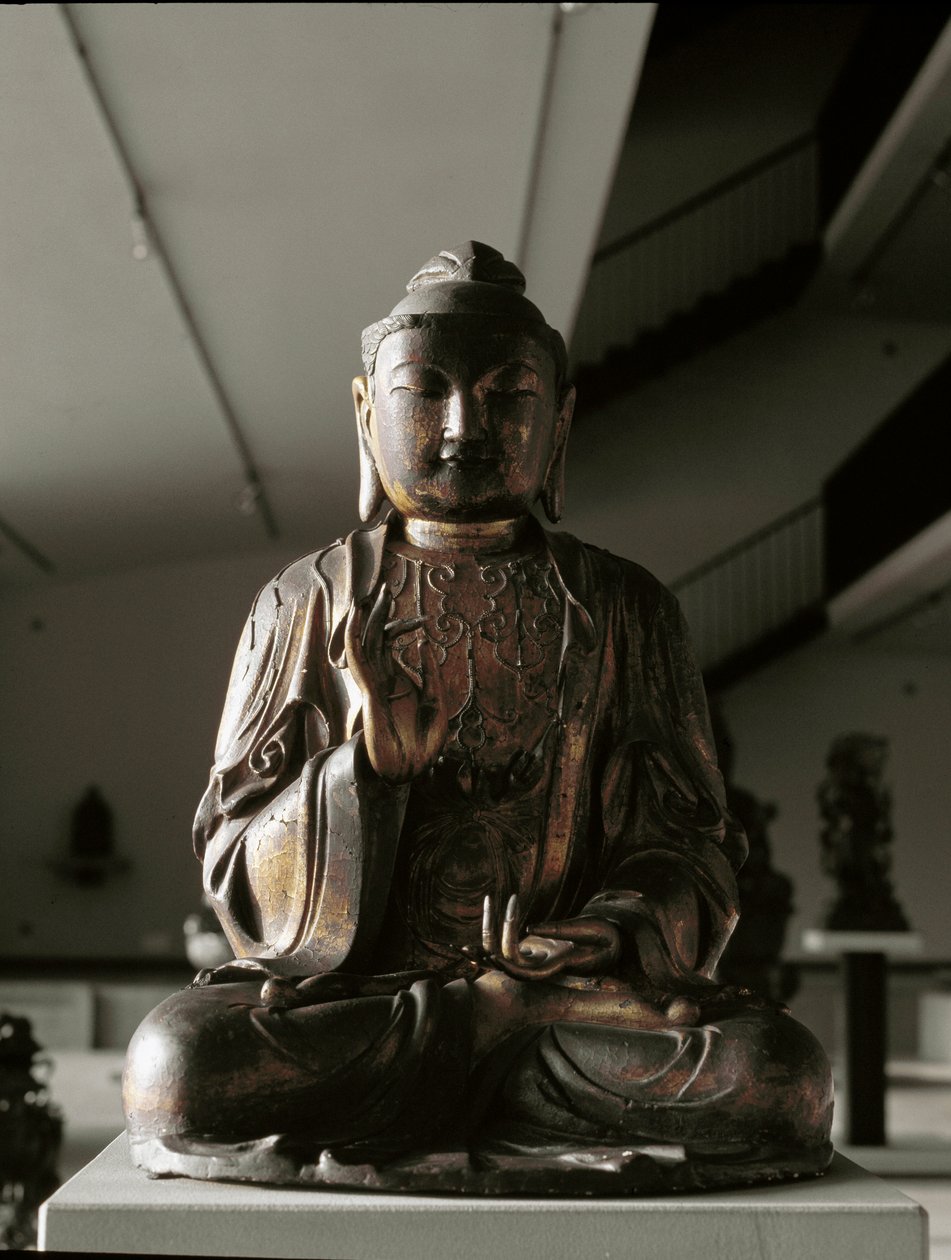 Buddha lalitasana pozícióban ül - szobor, Kamakura időszak (1185-1333) alkotó: Japanese School
