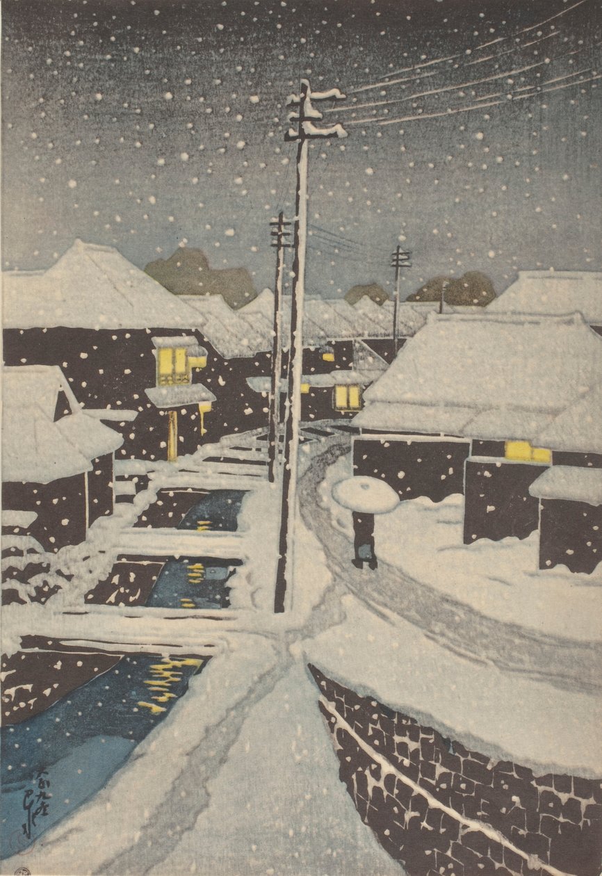 Esti hó (fametszet) alkotó: School Japanese