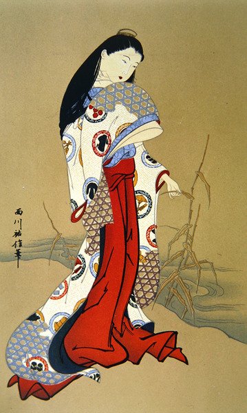 Japán lány a Genroku-korszakból (színes litó) alkotó: School Japanese