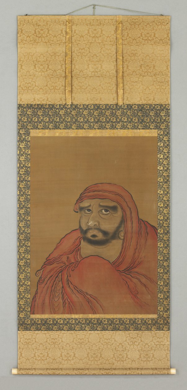 Nagy fej drapériával (Daruma) (függő tekercs) alkotó: Japanese School