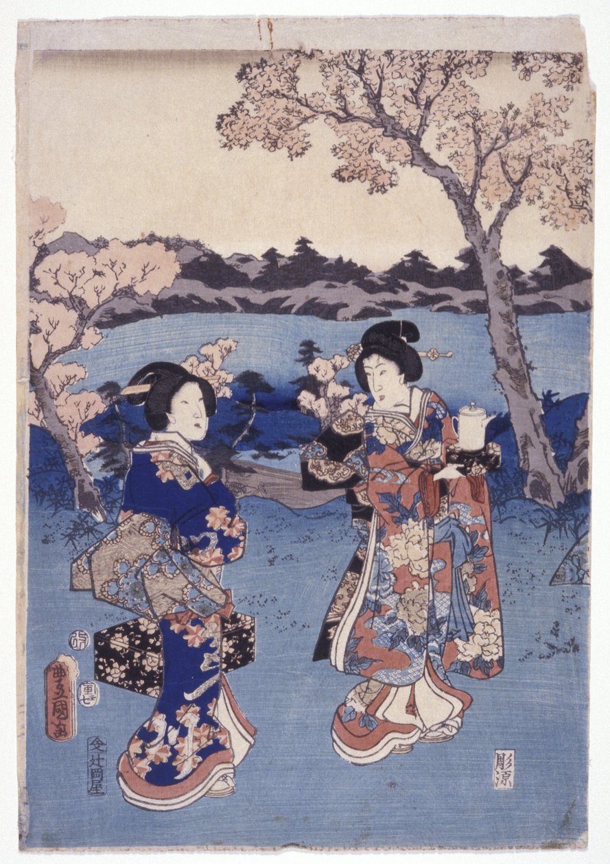 Cím nélkül (színes fametszet) alkotó: School Japanese