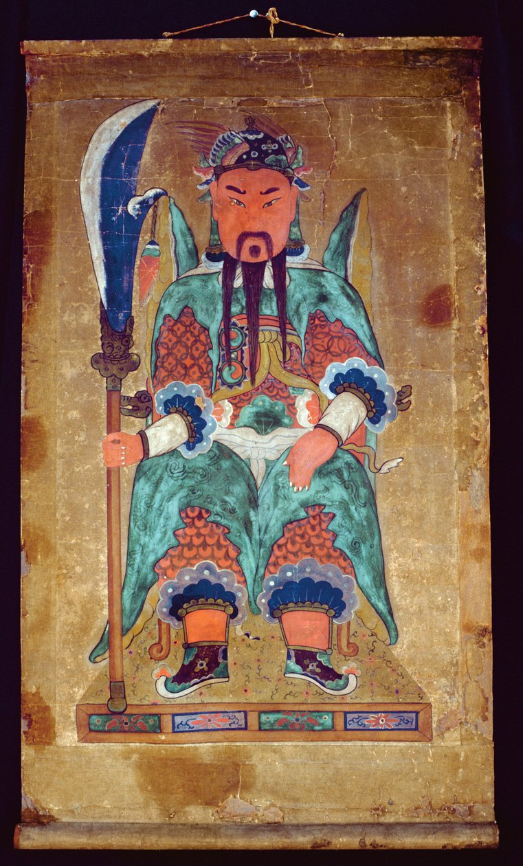 Gwanwoojanggun (természetes pigment papíron) alkotó: School Korean