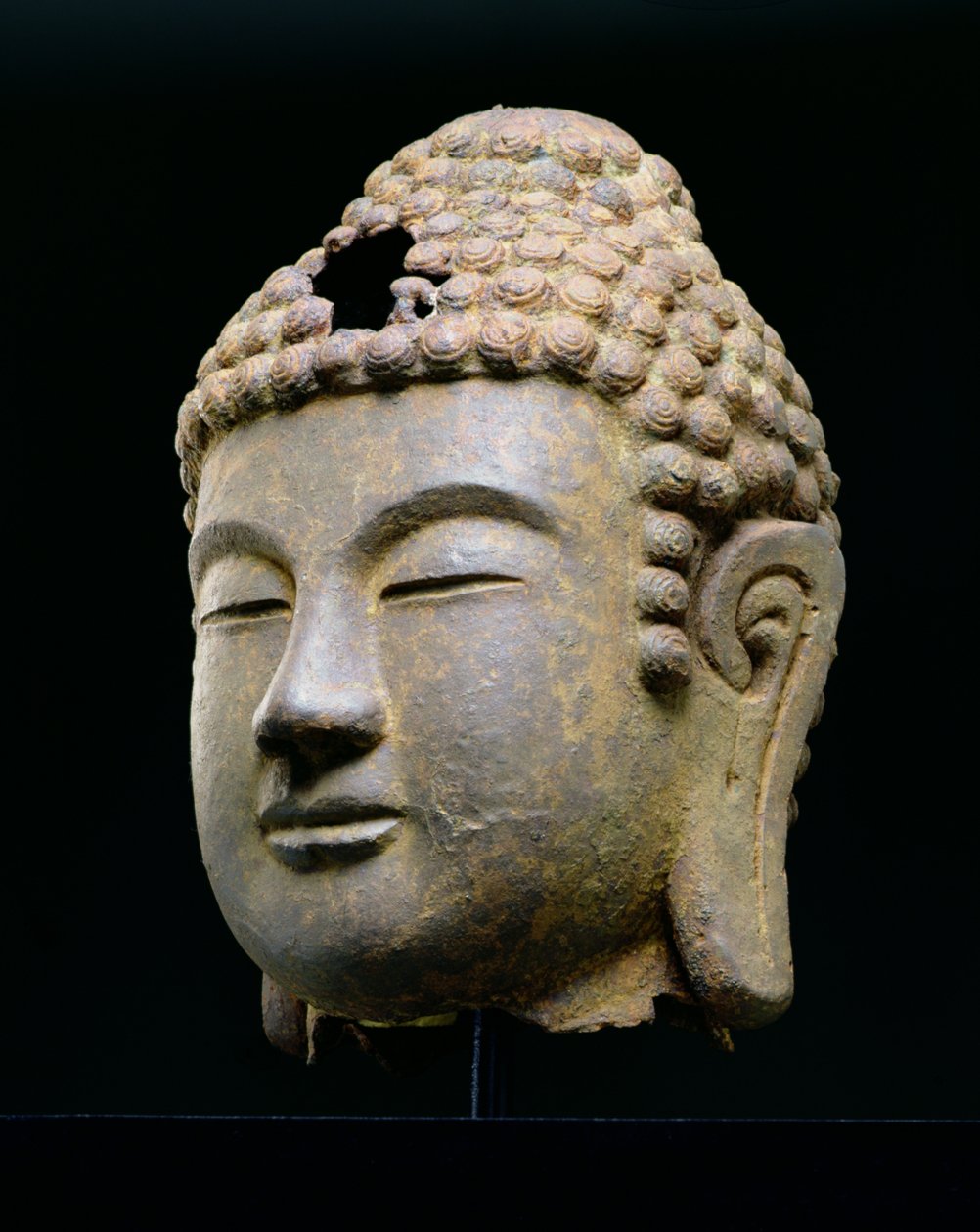 Buddha feje, koreai, i.sz. 8. vége, 9. század eleje (öntöttvas) alkotó: School Korean