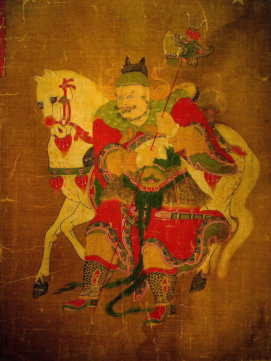 A pokol hírnöke lóval, festmény kendertekercsre, Joseon-korszak, Kree. Szöuli Nemzeti Múzeum, Koreai Köztársaság alkotó: School Korean