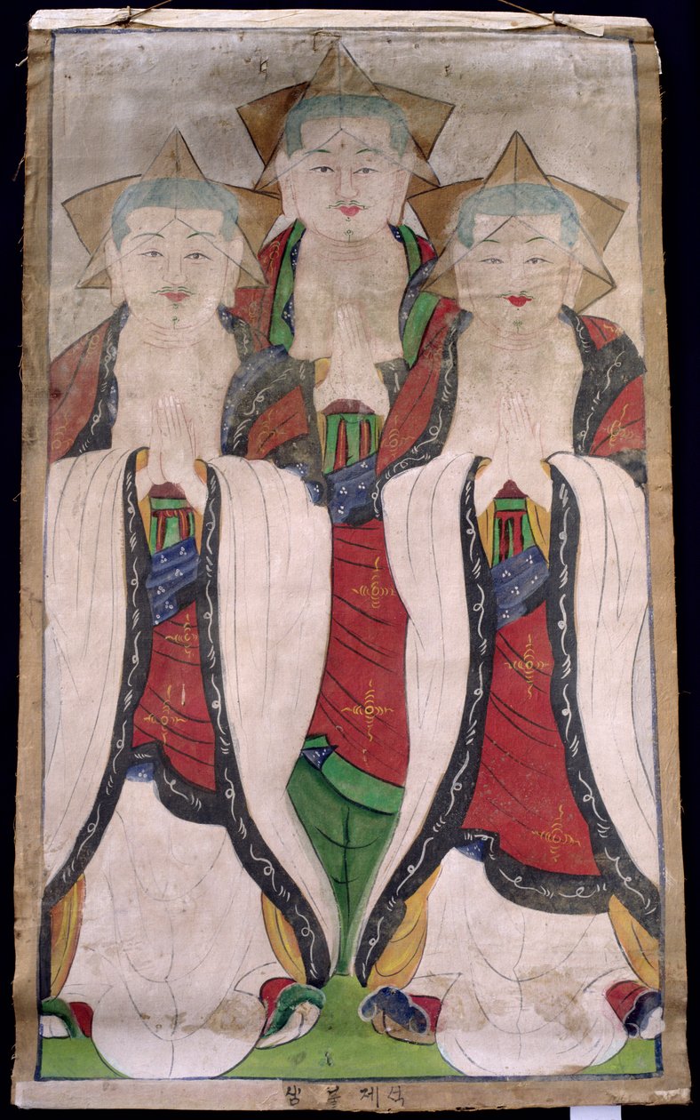 Sambul jeseok (természetes pigment selyemre) alkotó: School Korean