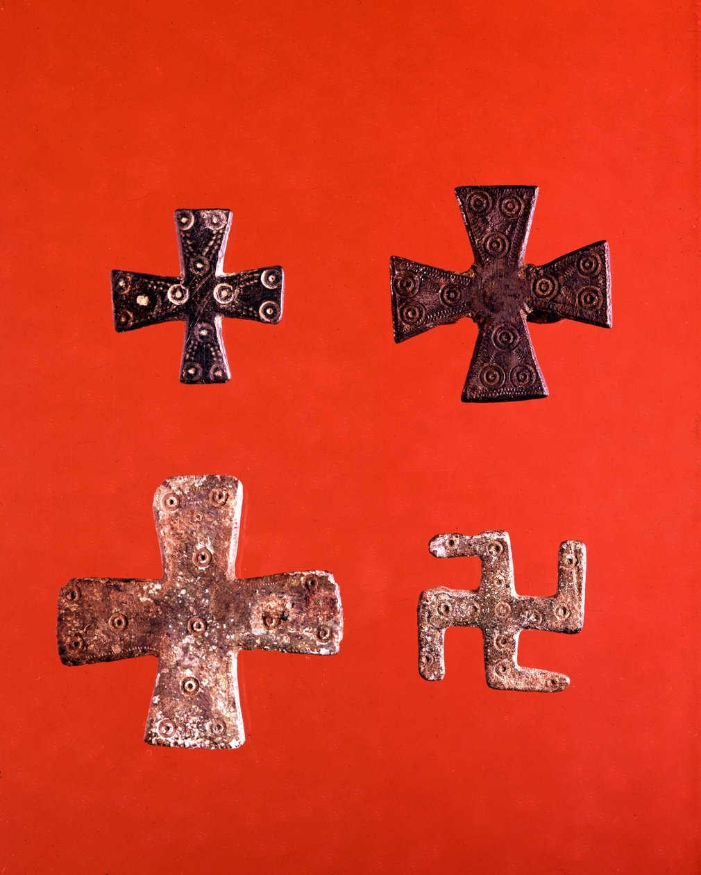 6. és 7. századi lombardiai keresztek. Museo di Cividale Friuli. alkotó: School Lombard