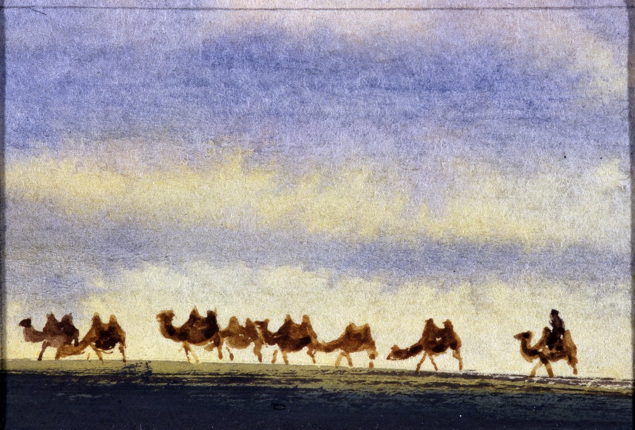 Tevecsorda, Mongólia - Mongol akvarell alkotó: School Mongolian