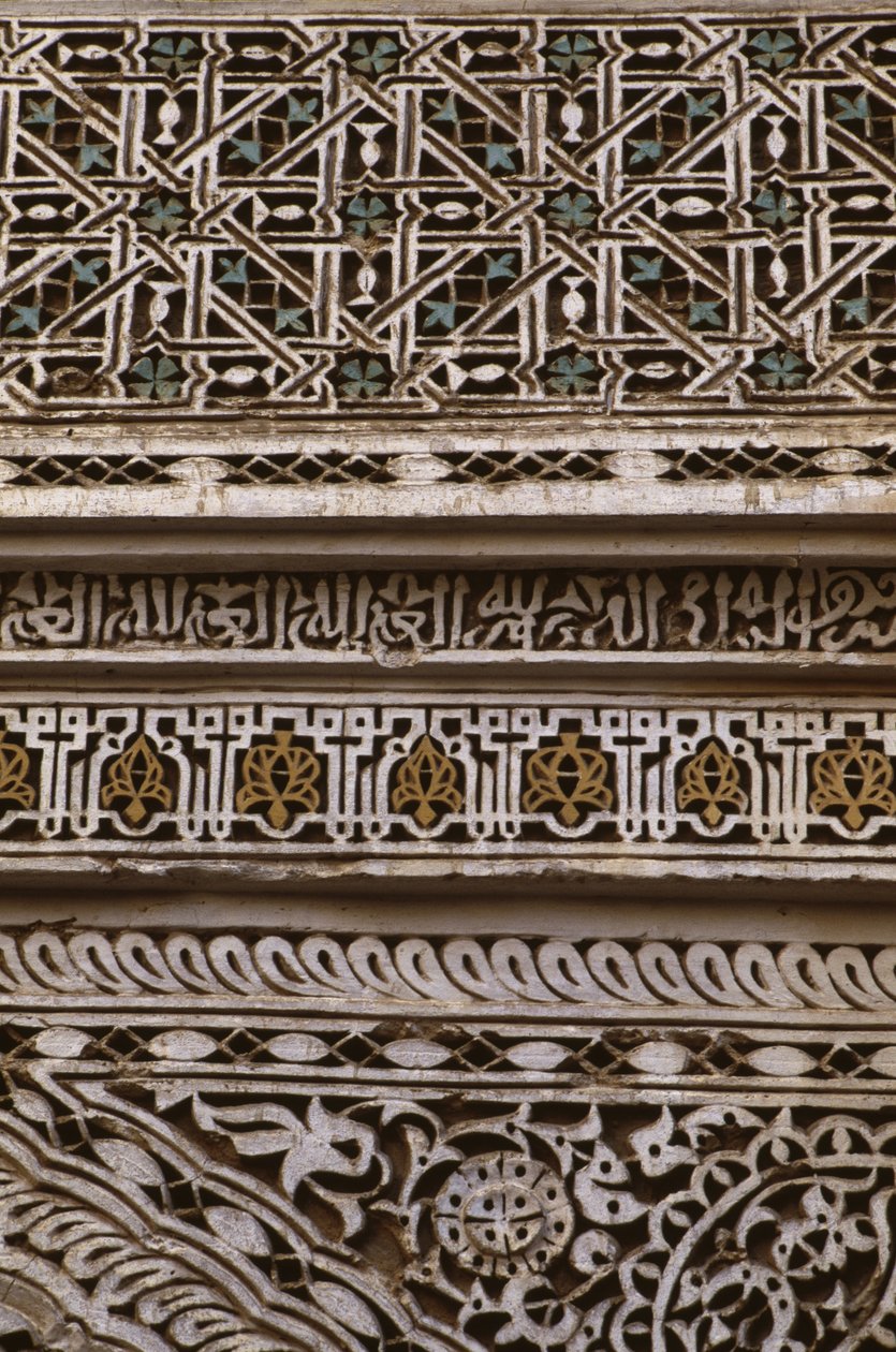 Részlet a Nagy Mecset kapujáról (stukkó) alkotó: School Moroccan