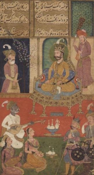 Szerelmes megbízás, Johnson Album XI No.16, 23. szám, 1760 körül (guache, arannyal a papíron) alkotó: School Mughal