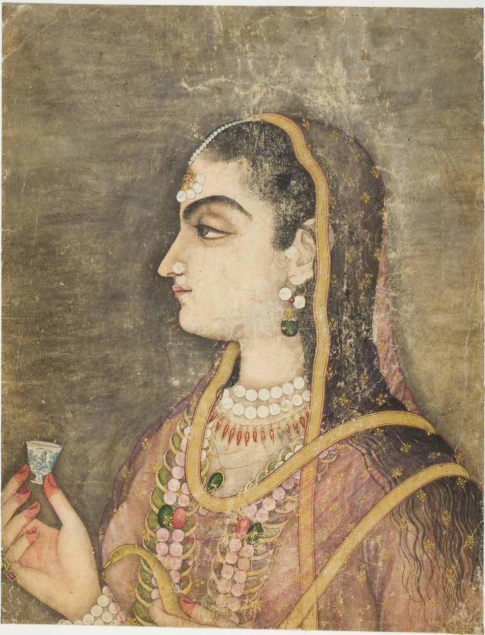 Egy hercegnő portréja alkotó: School Mughal
