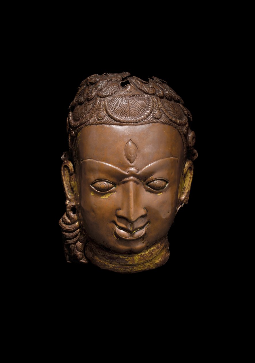 Shiva maszkja, 11. század körül (réz) alkotó: School Nepalese