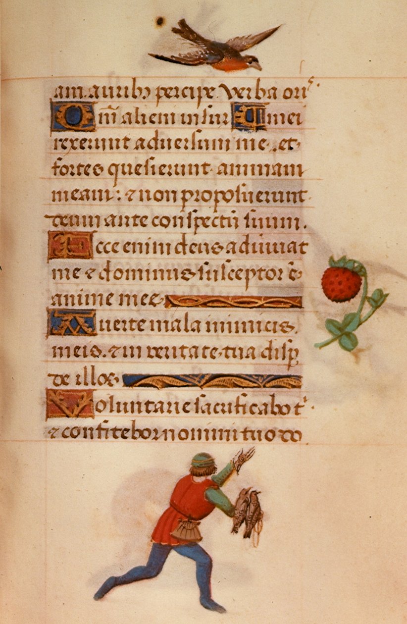 F.235 Ember sólymokkal, a „Kasztíliai Joanna órái” című filmből alkotó: School Netherlandish