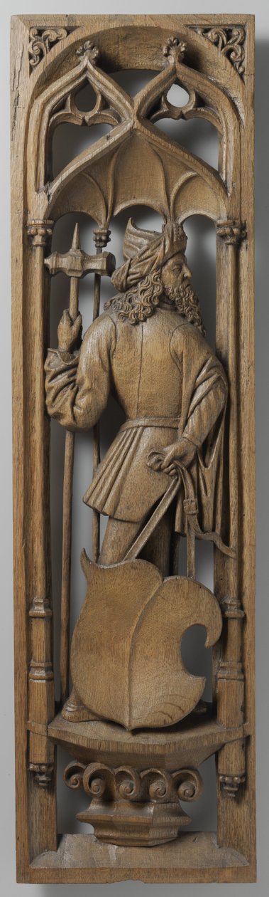 Panel egy orgonadobozból, c. 1510-20 (tölgy, polikrómia nyomaival) alkotó: School Netherlandish