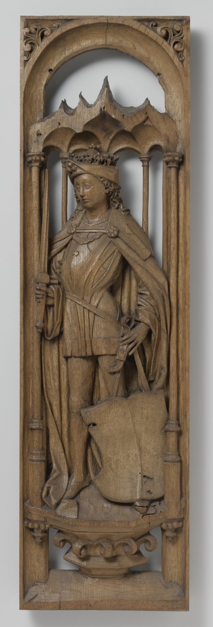 Panel egy orgonadobozból, c. 1510-20 (tölgy, polikrómia nyomaival) alkotó: School Netherlandish