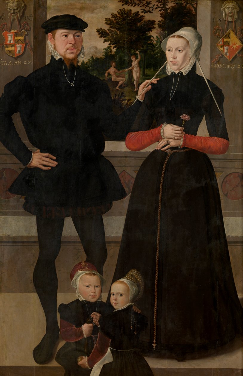 Egy család portréja alkotó: School Netherlandish