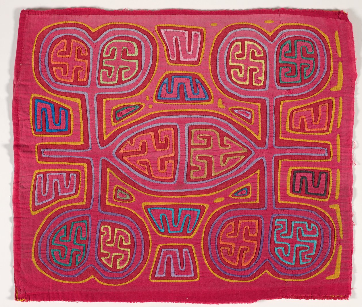 Shirt panel (mola), Kuna People, San Blas Islands, 1950-es évek körül (rátett pamut) alkotó: School Panamanian