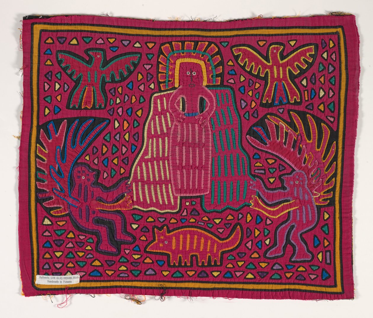 Shirt panel (mola), Kuna People, San Blas Islands, 1950-es évek körül (rátett pamut) alkotó: School Panamanian