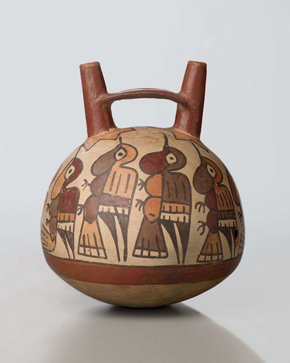Dupla kifolyós edény, Nasca alkotó: School Peruvian