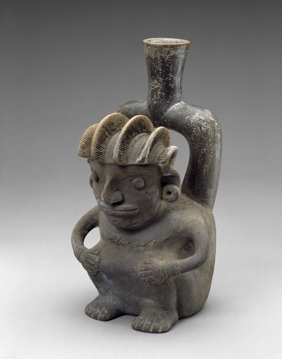 Hajó ülő emberrel, Cupisnique alkotó: School Peruvian