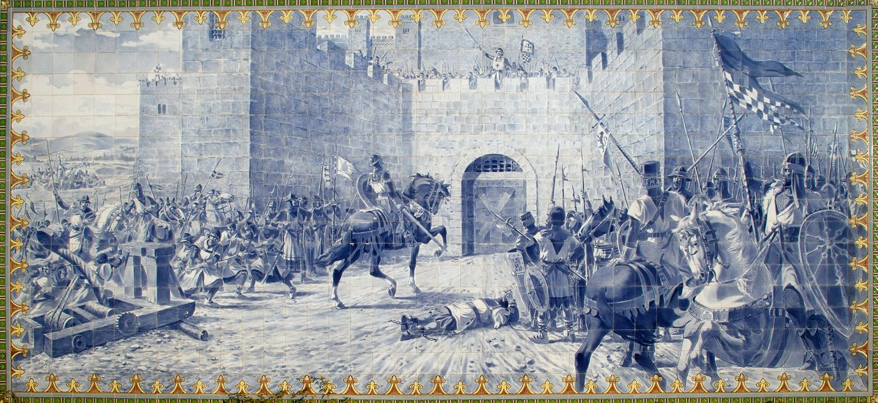 Gil Paes legendája (14. század), Torres Nova (Portugália) tábornok kapitánya - A kasztíliaiak 1372-es inváziója során Gil Paes fiát a spanyolok elfogják és megölik az ostromvár kapujában. az átadás megtagadása alkotó: School Portuguese