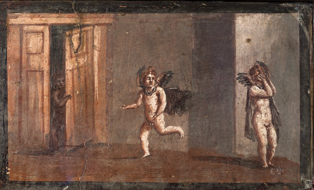 Bújócskázó cupidók, Herculaneum alkotó: School Roman