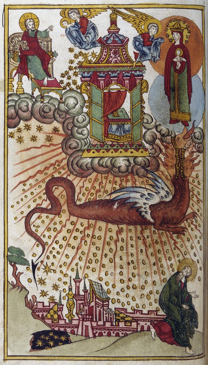 Szent János apokalipszise, 1750 körül (miniatűr) alkotó: School Russian