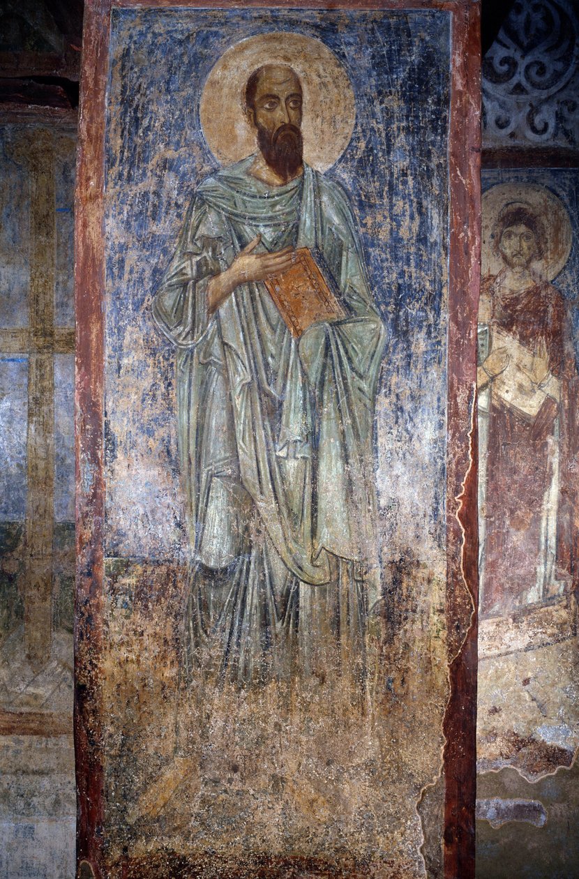 ""Pál apostol"" orosz ikon. 11. század. Szent Szófia-székesegyház, Kyiv, Ukrajna alkotó: School Russian