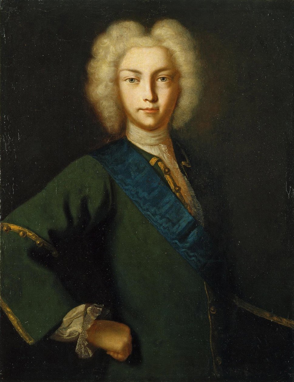 II. Péter orosz – II. Péter orosz cár (1715-1730) portréja, Anonymous alkotó: School Russian