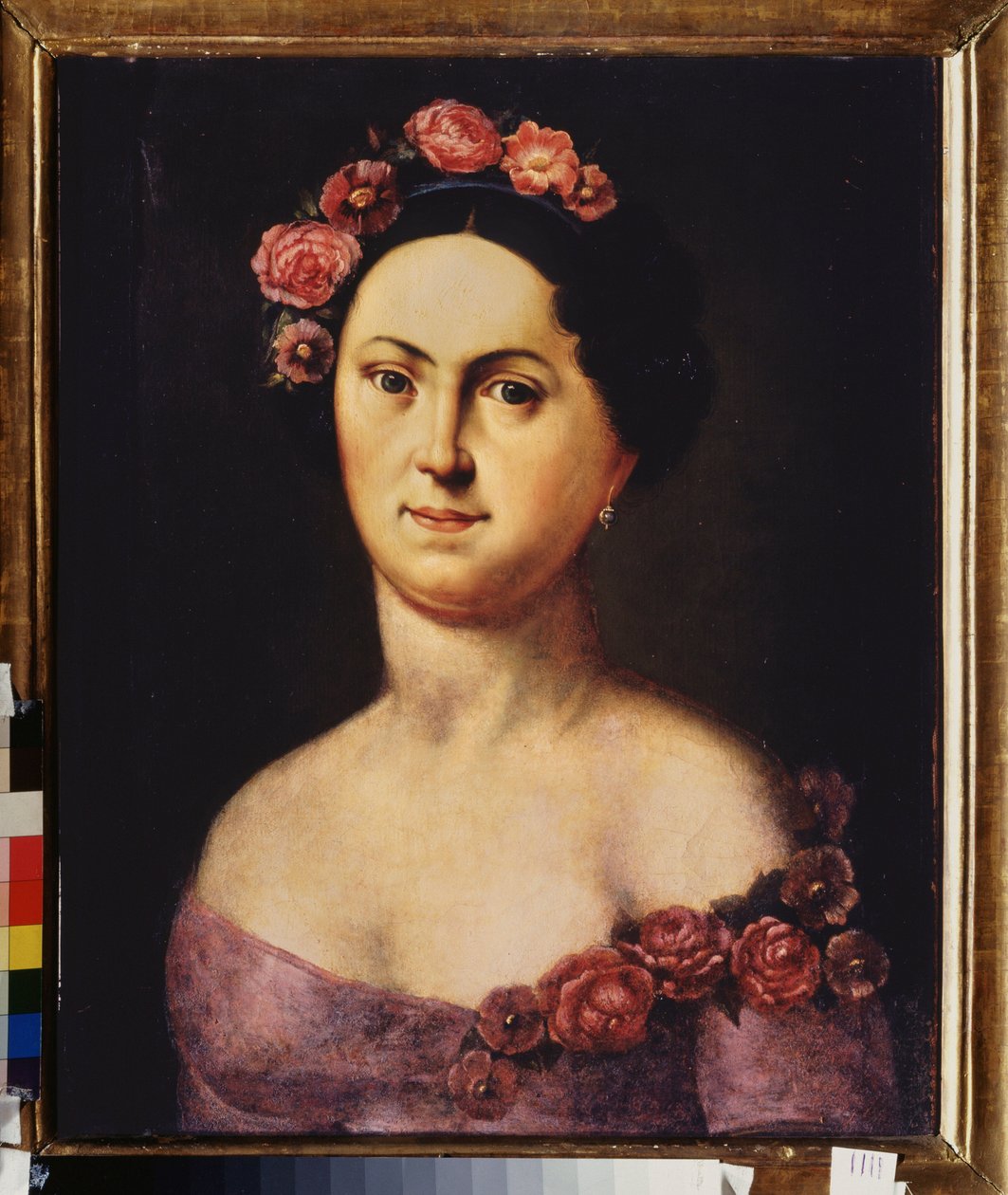 Avdotia Istomina (1799-1848) balerina portréja, a Flórában. Névtelen festmény, olaj, vászon, 1830 körül. Orosz művészet alkotó: School Russian
