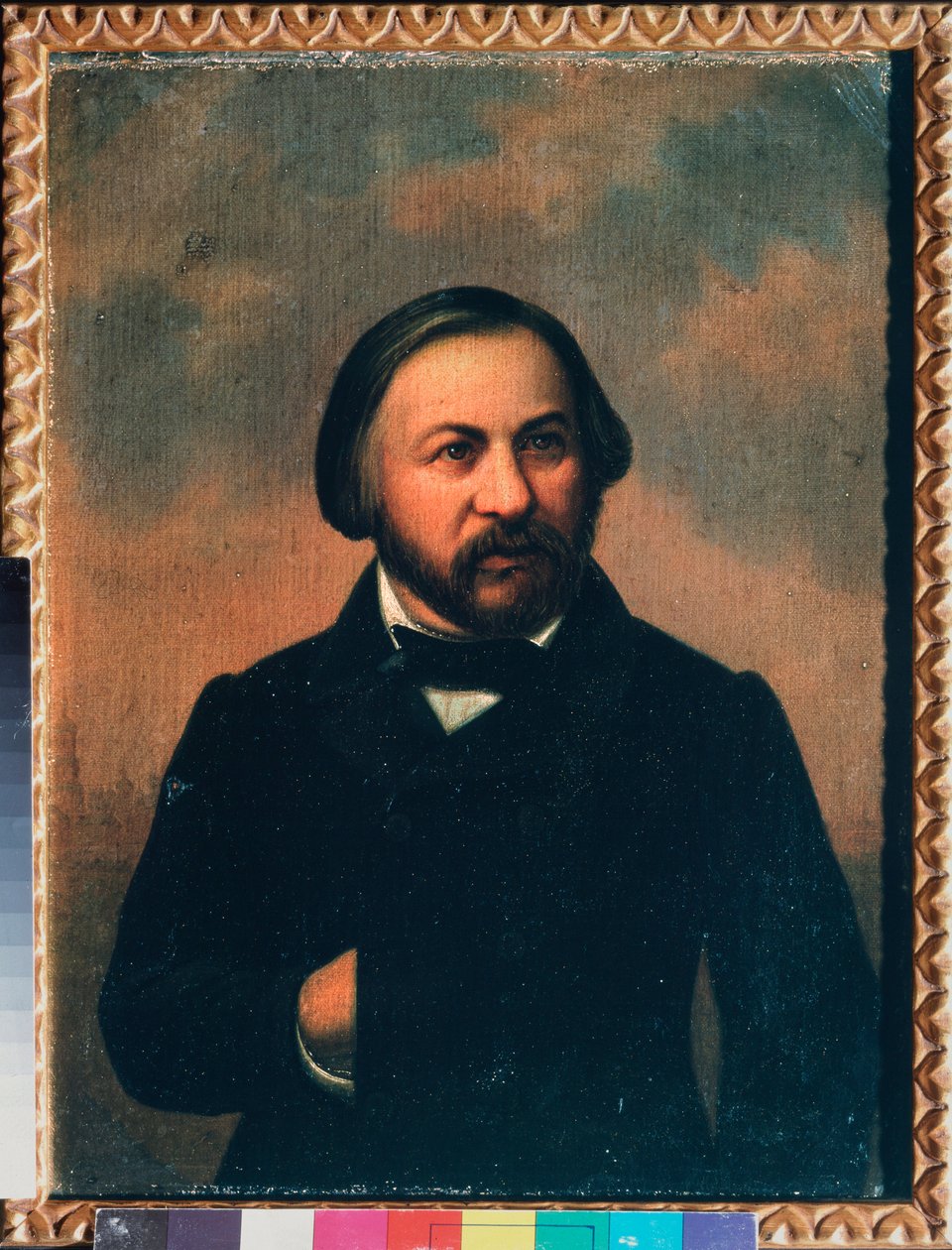 Mikhail I Glinka (1804-1857) zeneszerző portréja - Mihail I Glinka zeneszerző portréja - Névtelen festmény, olaj, vászon, 1850 körül - 19. századi orosz művészet - Puskin Emlékmúzeum, Szentpétervár alkotó: School Russian