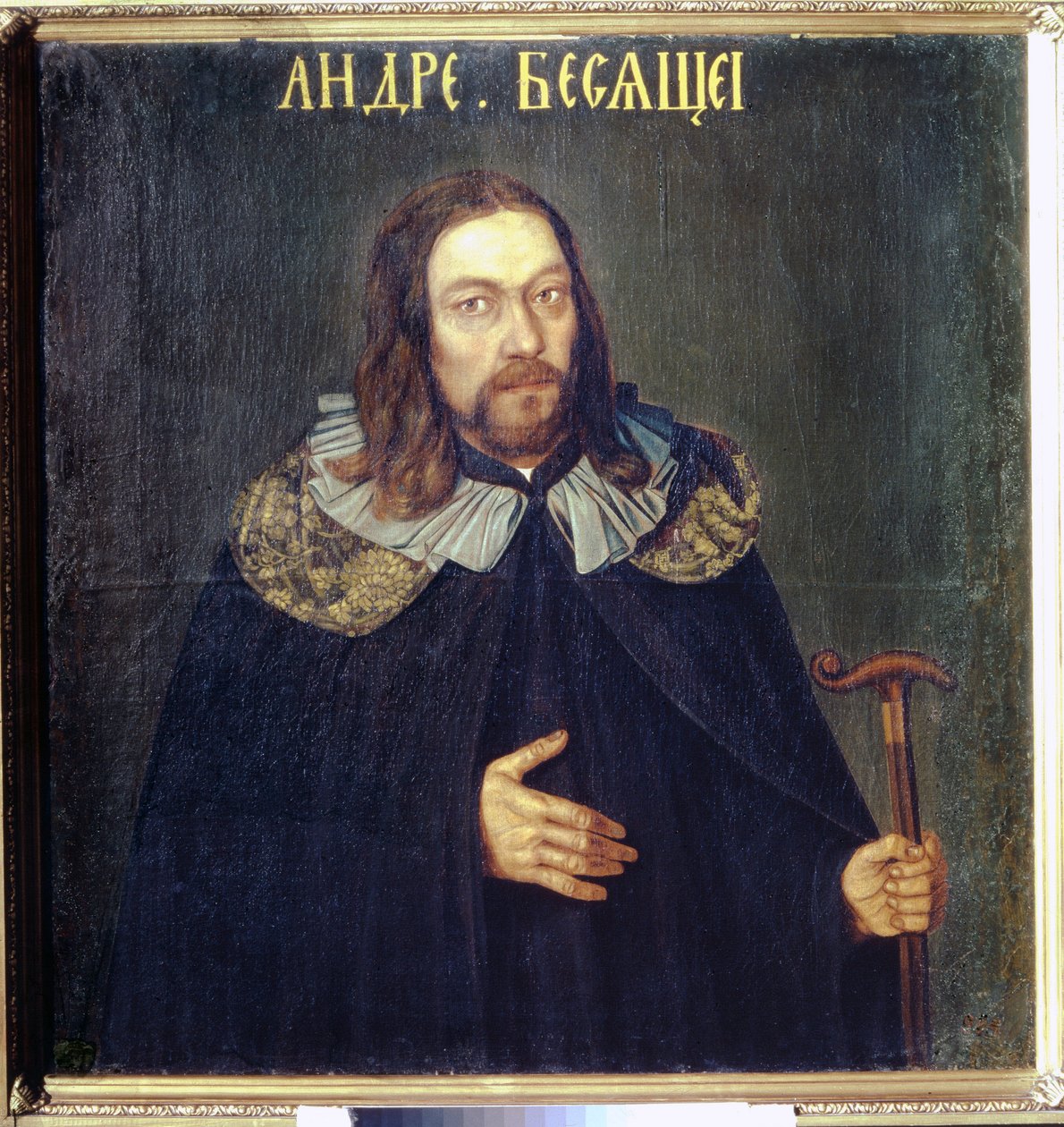 Andrej Matvejevics Apraxin gróf (1663-1731) portréja. (Andrej Matvejevics Apraksin gróf portréja). Névtelen festmény, parsuna, olaj, vászon, 1690 körül. 17. századi orosz művészet. Állami Orosz Múzeum, Szentpétervár alkotó: School Russian
