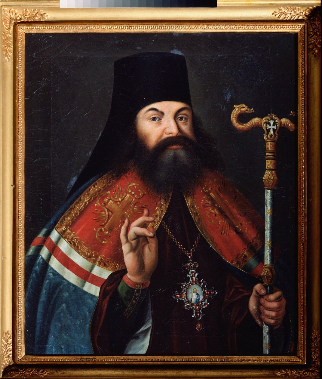 Theofan (Feofan) Prokopovich (Theophane Prokopovitch) (1681-1736) költő, teológus és Novgorodi érsek (Oroszország) portréja. Orosz mester festménye, olaj, vászon, 18. század közepe. Orosz Állami Irodalmi és Művészeti Levéltár, Moszkva. alkotó: School Russian