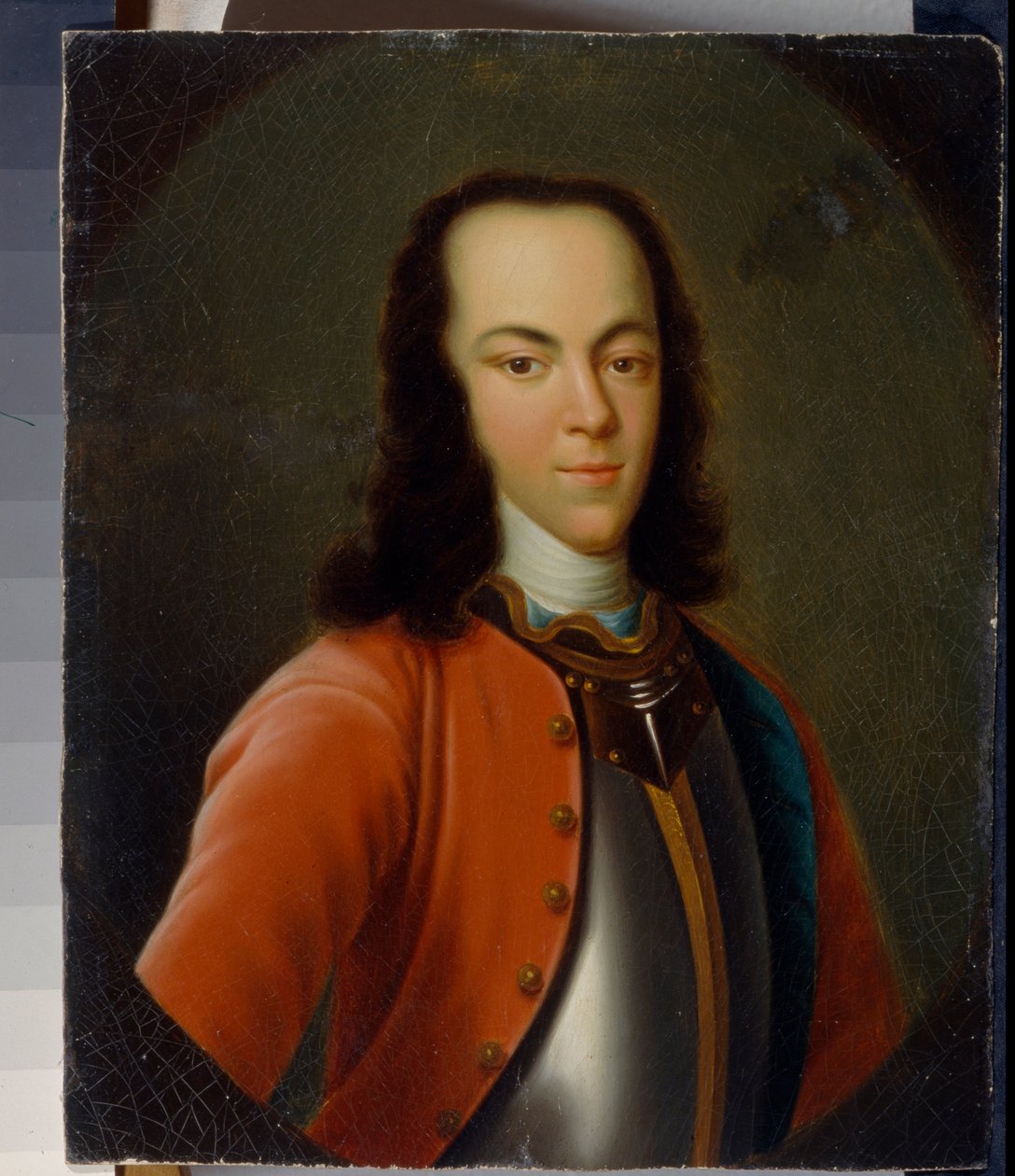 ""Tsarevics vagy Alekszisz Petrovics Romanov orosz nagyherceg (1690-1718) portréja"" Névtelen 18. századi festészeti regionális művészeti múzeum, Rostov a Don mellett alkotó: School Russian