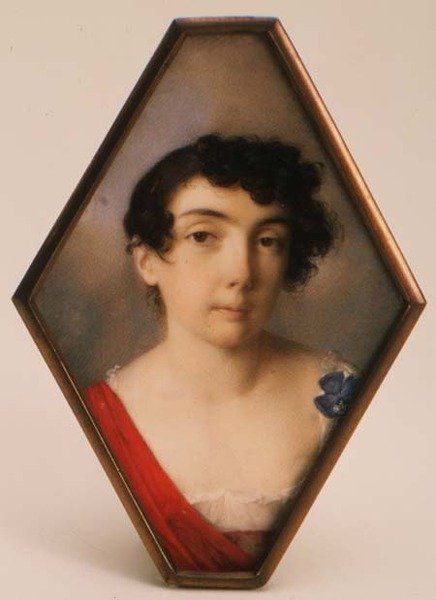 Anna Mihajlovna Hitrovo (1782-1846) portréja, 1802 körül (akvarell és gouache) alkotó: School Russian