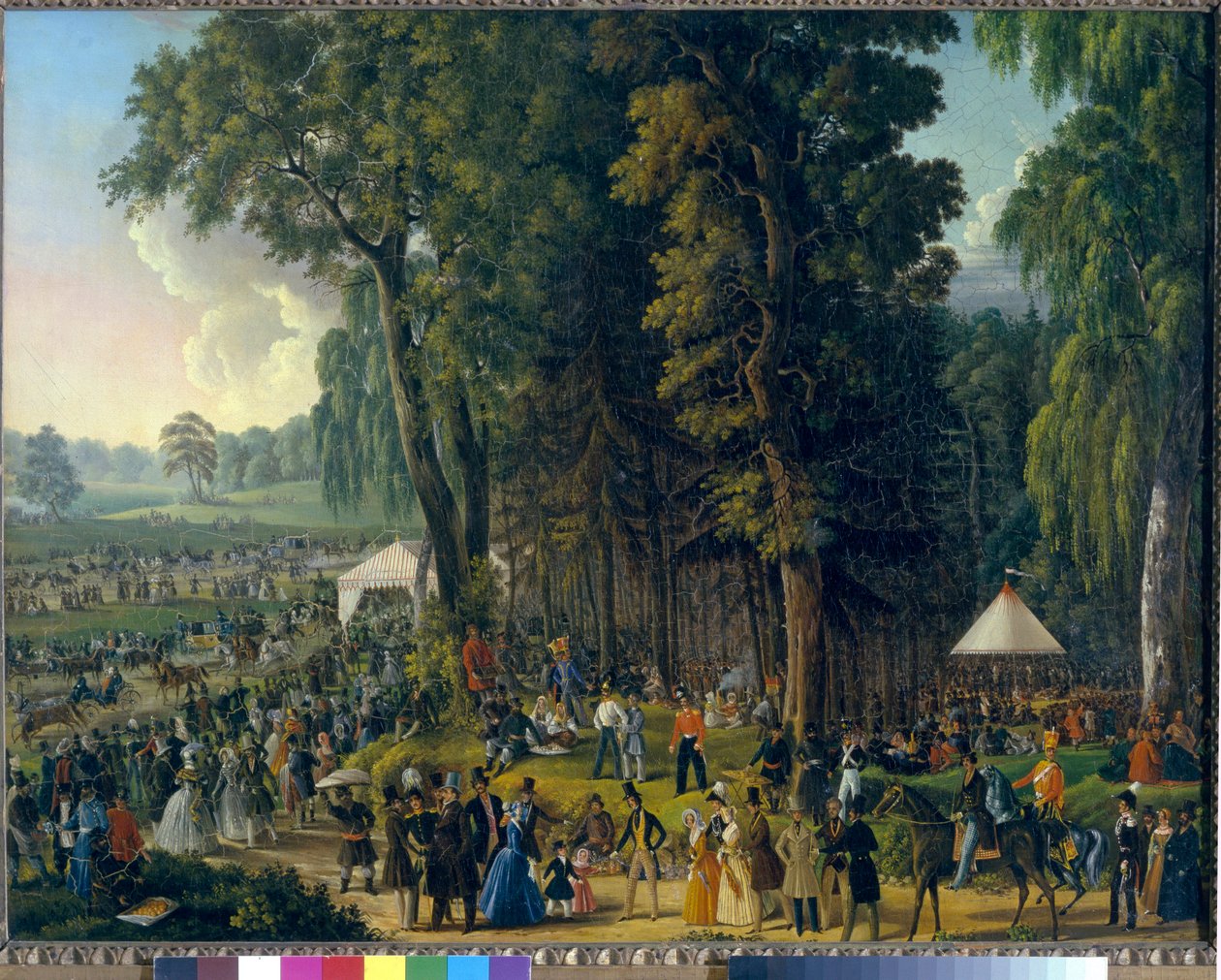 Nyilvános ünnepségek a moszkvai Marina Rochában. Névtelen festmény, olaj, vászon, 1840 körül. Orosz művészet alkotó: School Russian