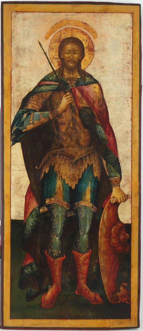Szent Alekszandr Nyevszkij (1220-1263) - (Szent-Alexandre-Nevski) - Szent Alekszandr Nyevszkij - orosz ikon. Tempera panelen, 18. század második fele. Mérete: 142,5x61 cm Ikonen Múzeum Recklinghausen alkotó: School Russian