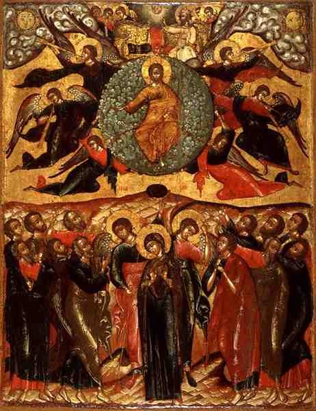 The Ascension of Christ, from the Church of Elijah the Prophet, Yaroslavl, Russia, second half of the 17th century (tempera on panel) alkotó: School Russian