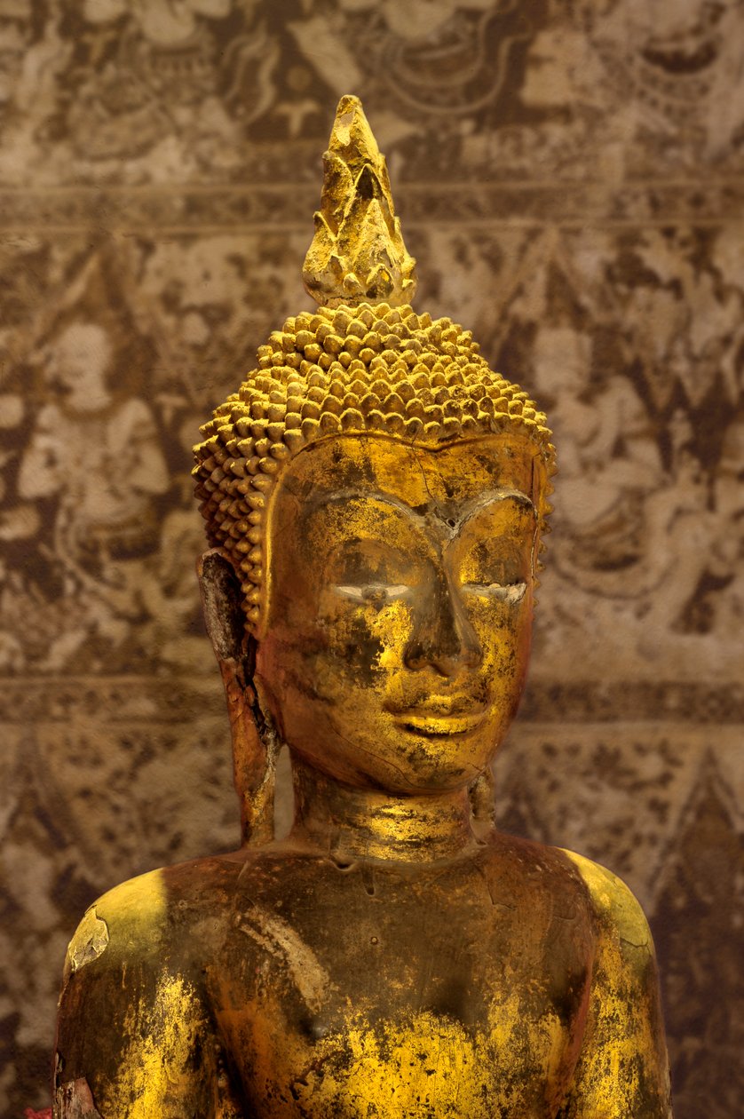 Buda stílusú Buddha-kép (aranyozott bronz) alkotó: School Siamese
