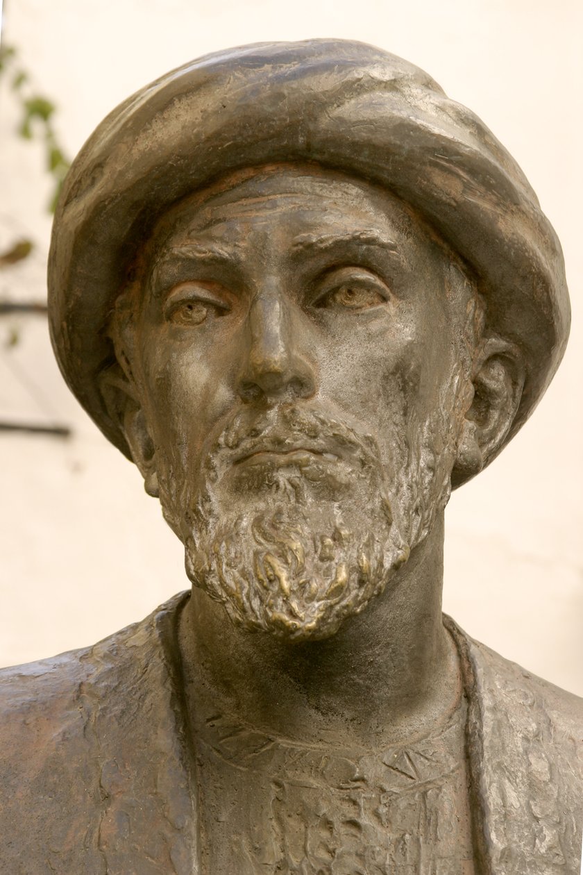 Moses Maimonides (1135-1204) feje (bronz) (237390 részlet) alkotó: School Spanish