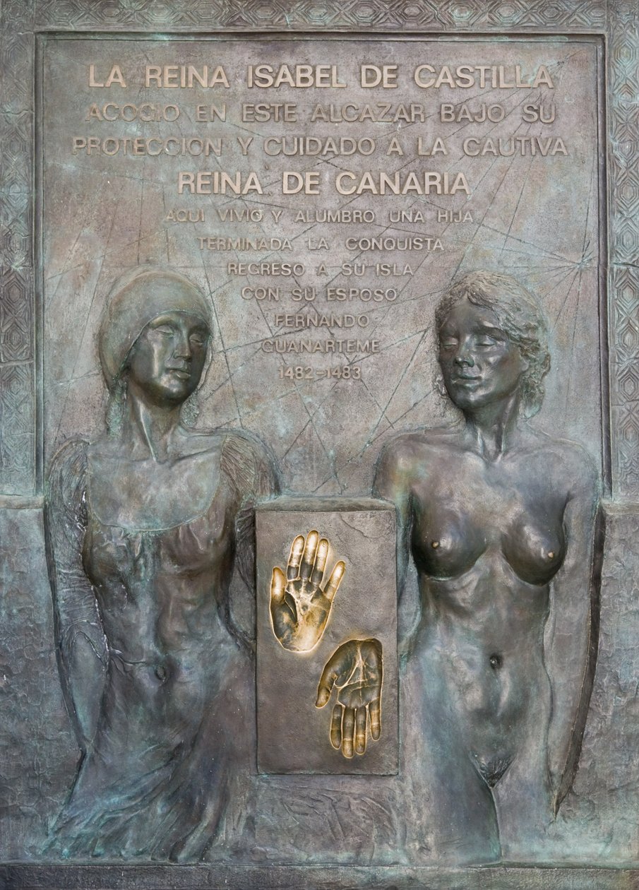 Kasztíliai Izabel emlékműve az Alcazar-kertben (bronz) alkotó: School Spanish