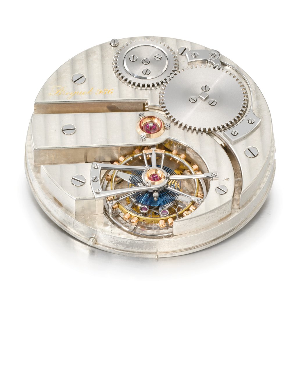 Nyitott felületű kulcs nélküli egyperces tourbillon óra, Breguet no. 986 (üveg és fém) (lásd még: 1127360) alkotó: Swiss School