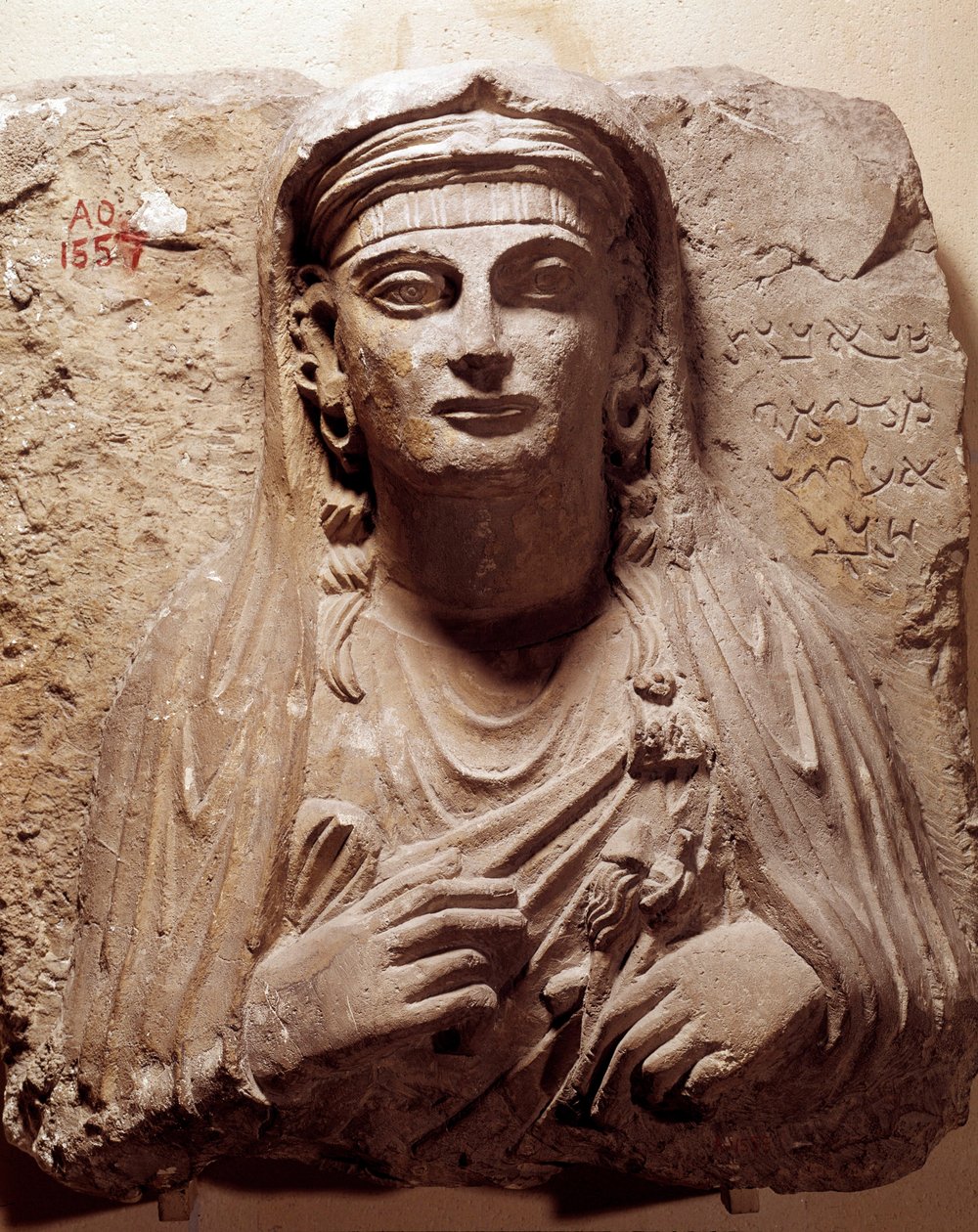 Keleti antikvitás: Sába temetkezési mellszobra. Palmyrából. 2-3. század. Párizs, Louvre Múzeum alkotó: School Syrian