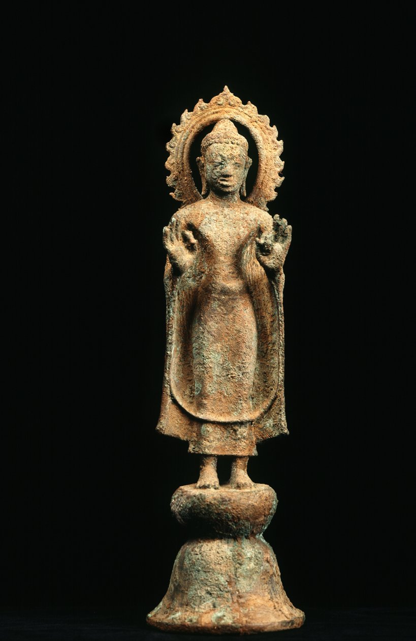 Buddha, Dvaravati-korszak (bronz) alkotó: School Thai