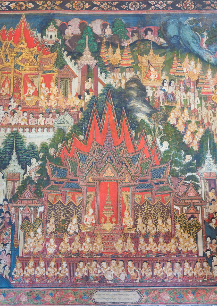 Falfestmények a Buddhaisawan kápolnában, Wang Na palotája alkotó: School Thai