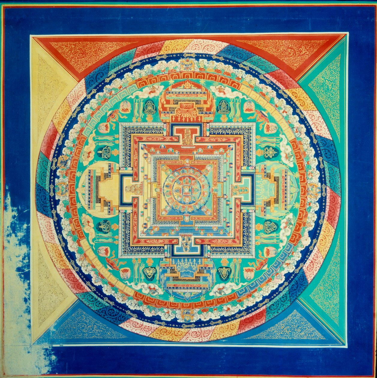 Mandal de Sarvid Vairochana A lhászai Potala palota mennyezete. Tibet alkotó: School Tibetan