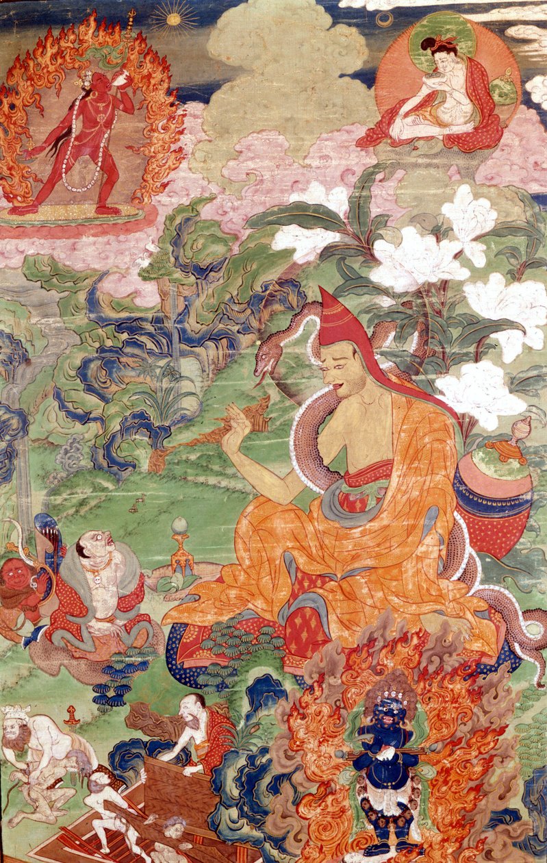 A bengáli Abhayakava bűvész, a tibeti Thai-Ka, a Musée Guimet, Párizs alkotó: School Tibetan