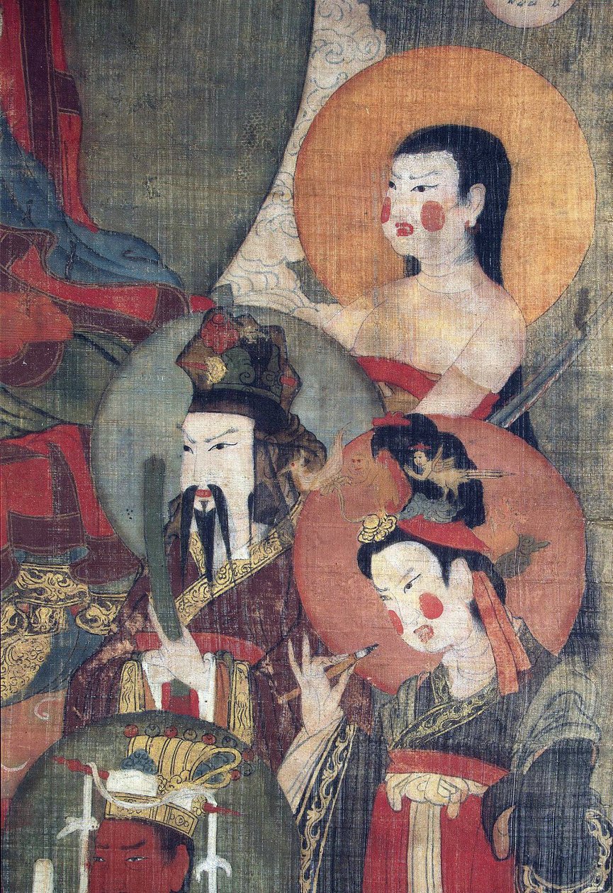 Tibeti kultúra: A Tejaprabha Buddha bolygóistenségekkel körülvéve. Tempera selyemen, méret: 104x67, 12. század eleje, Állami Ermitázs, Szentpétervár alkotó: School Tibetan