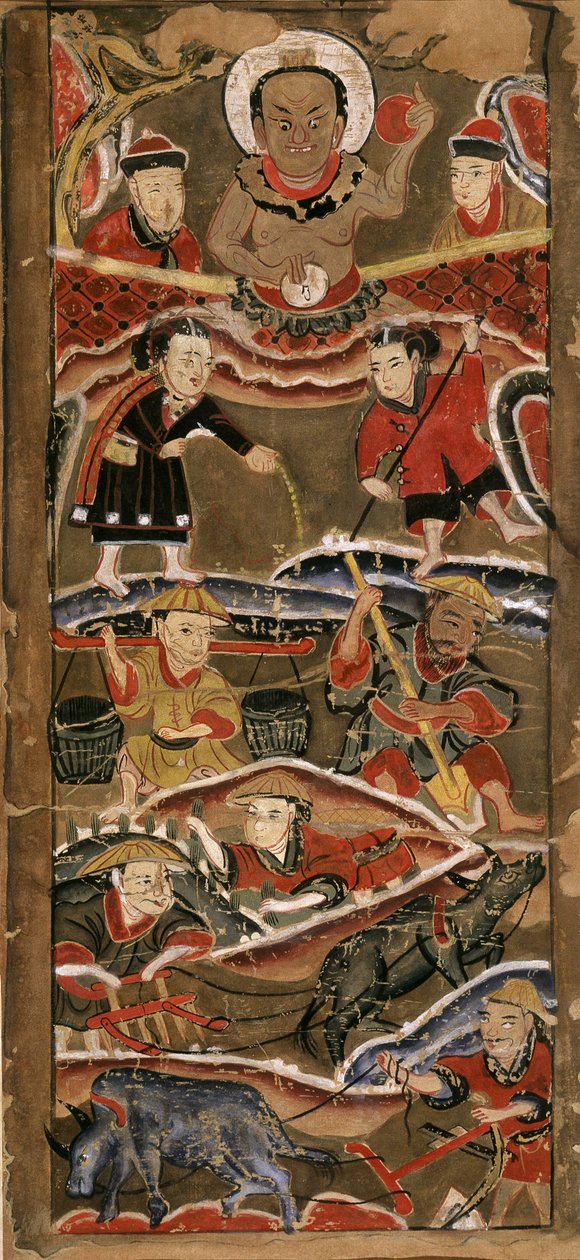 King Hang Trong, mezőgazdasági zseni, 70x35-ös papír, Hanoi Szépművészeti Múzeum. alkotó: School Vietnamese