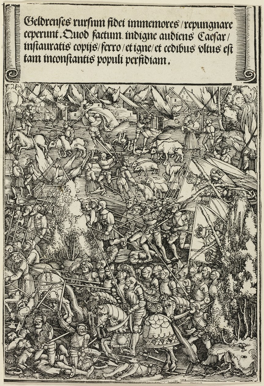A második háború Gueldresben, I. Maximilian diadalívéből alkotó: School of Albrecht Dürer